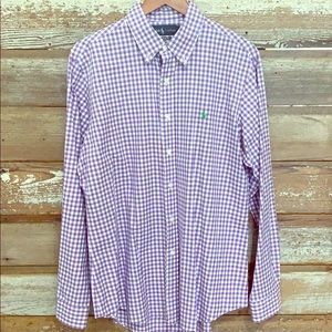 Ralph Lauren purple gingham longsleeve shirt